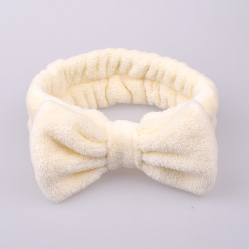 Women Flannel Soft Bowknot Hair Band