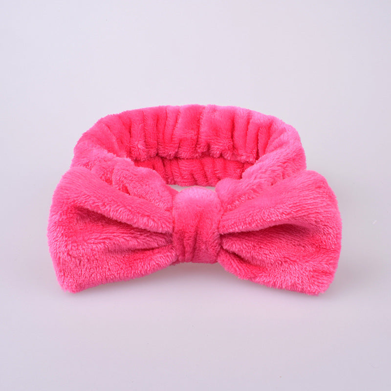 Women Flannel Soft Bowknot Hair Band