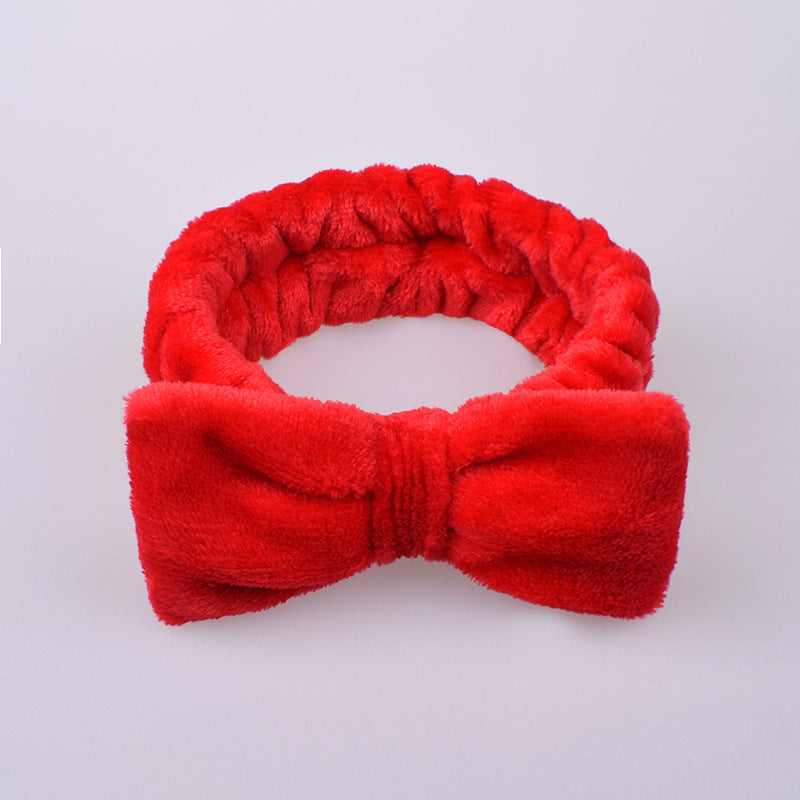 Women Flannel Soft Bowknot Hair Band