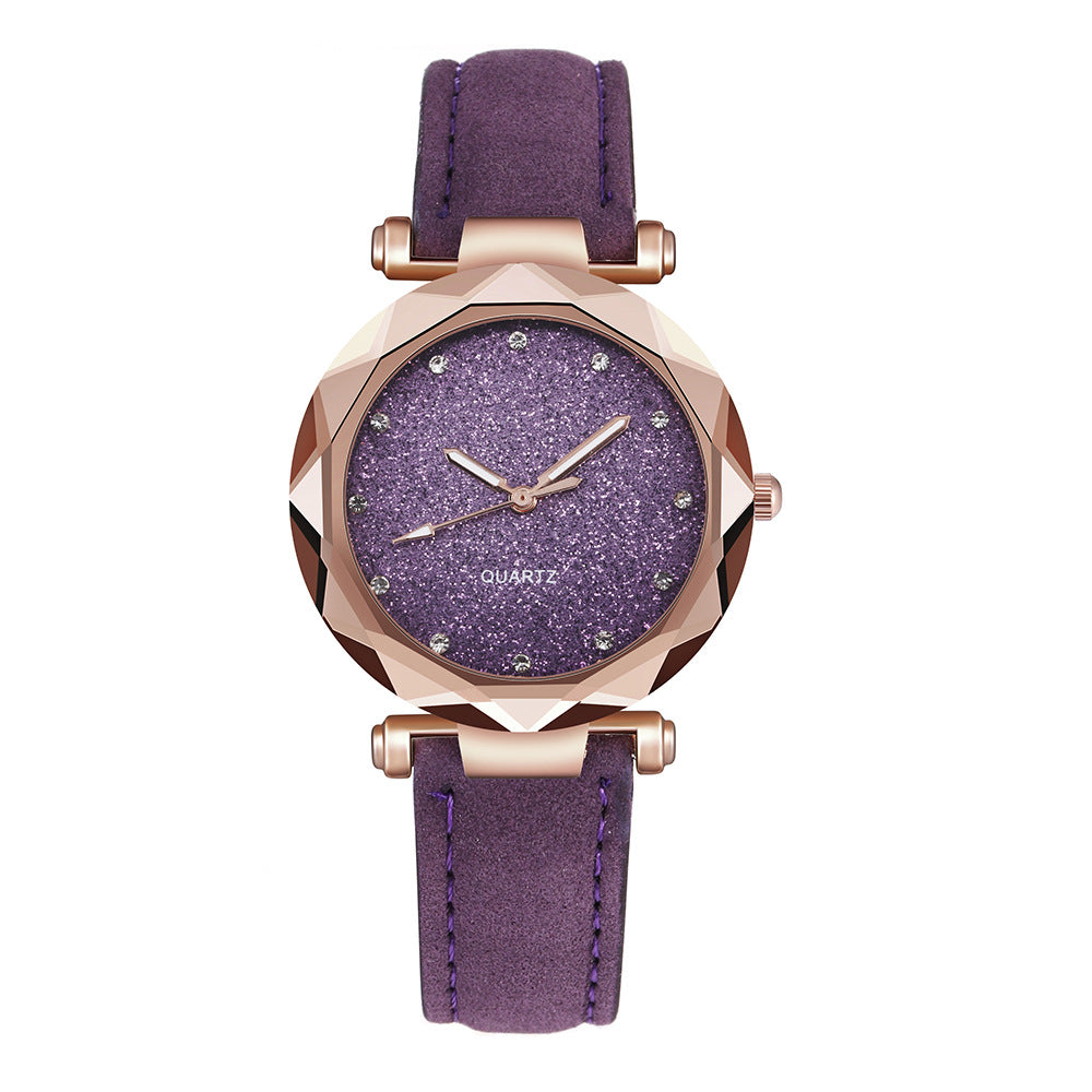 Women Rhinestone Designer Starry Sky Wrist Watch - Watch & Jewelry