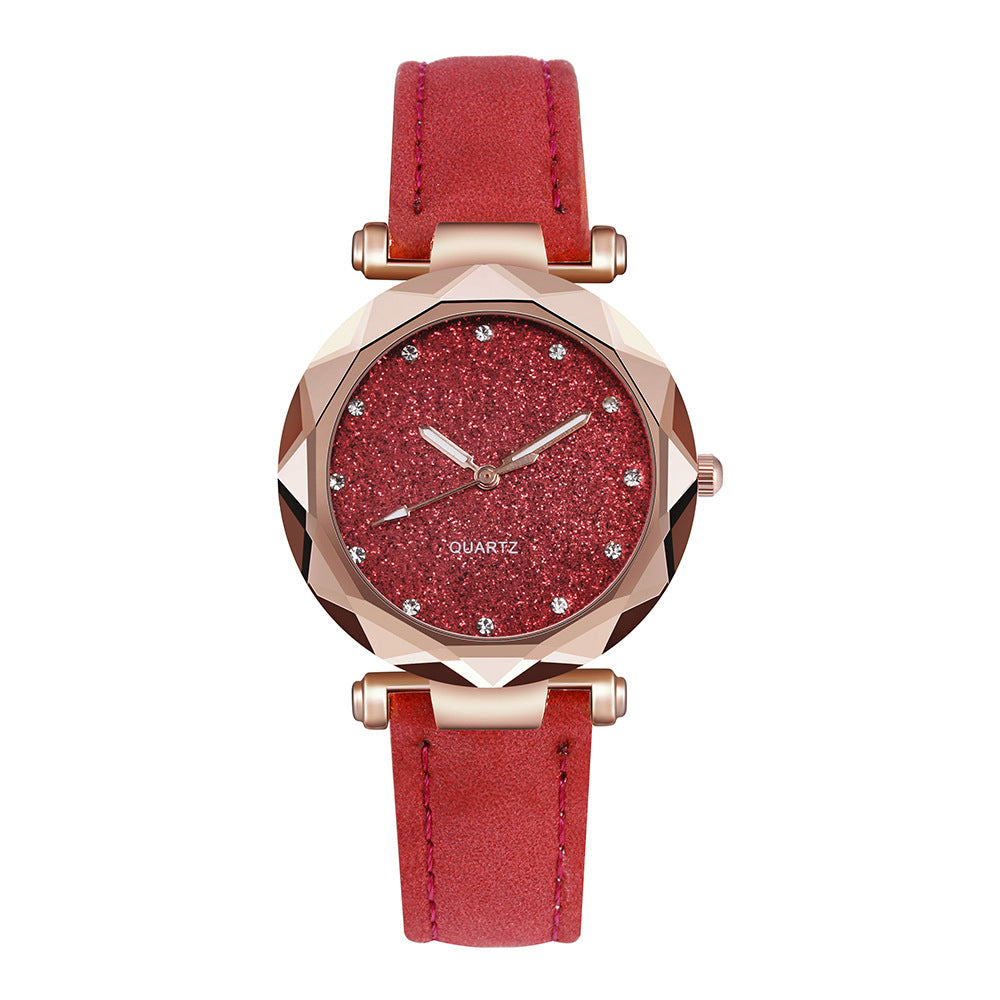 Women Rhinestone Designer Starry Sky Wrist Watch - Watch & Jewelry