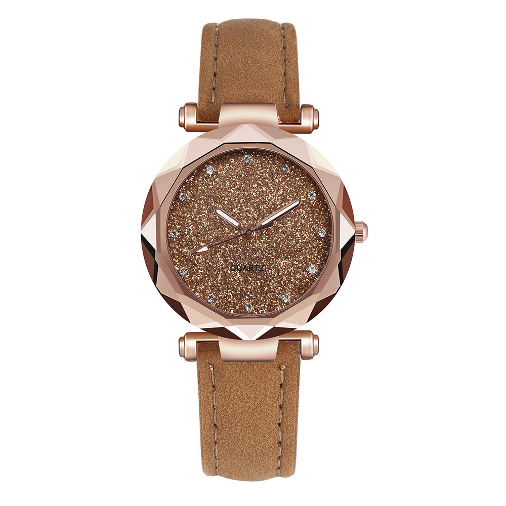 Women Rhinestone Designer Starry Sky Wrist Watch - Watch & Jewelry