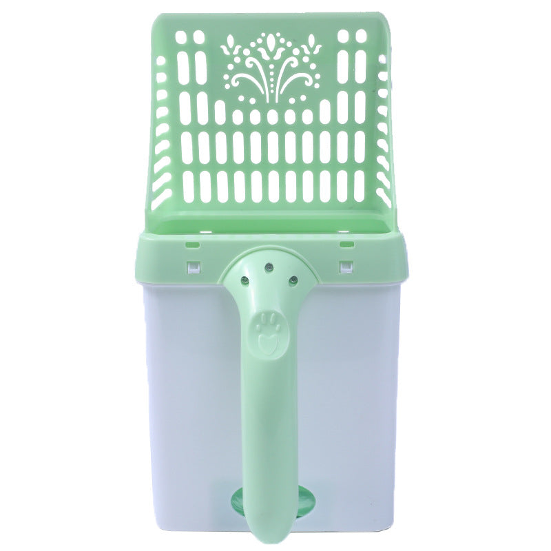 One-piece cat litter shovel detachable bucket trash shovel set