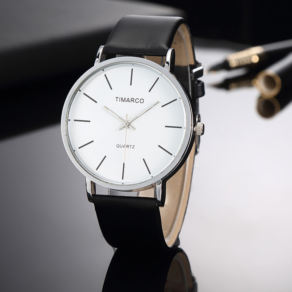 Simple White Leather Watches Women Fashion Watch - Watch & Jewelry