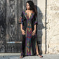 New women cotton deep V-neck beach coat skirt
