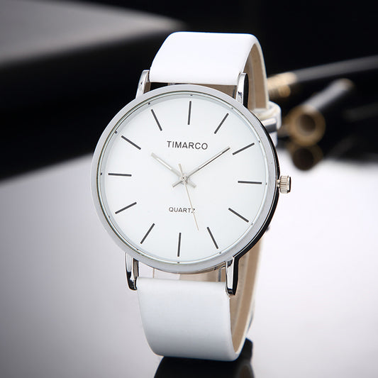 Women Simple White Leather Fashion Quartz Watches - Watch & Jewelry