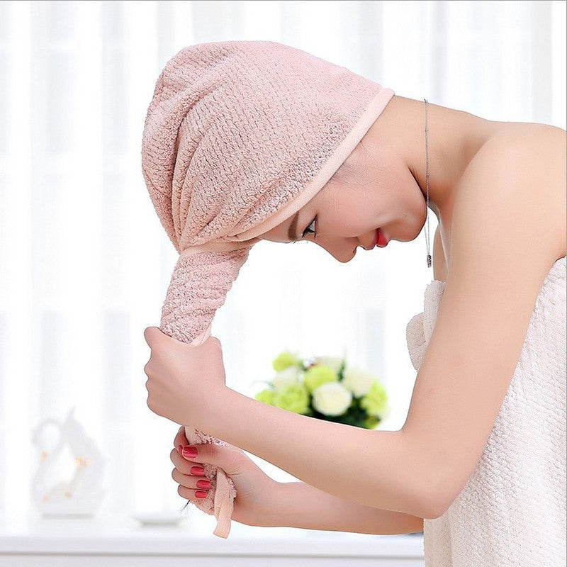 Quick dry strong absorbent shower headscarf
