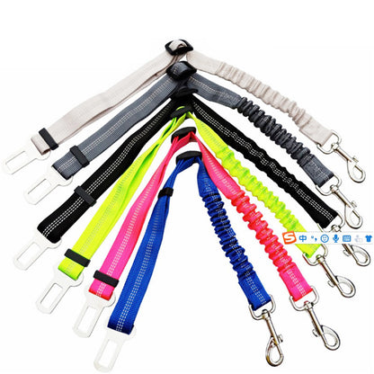 Elastic pet car seat belt elastic reflective safety rope