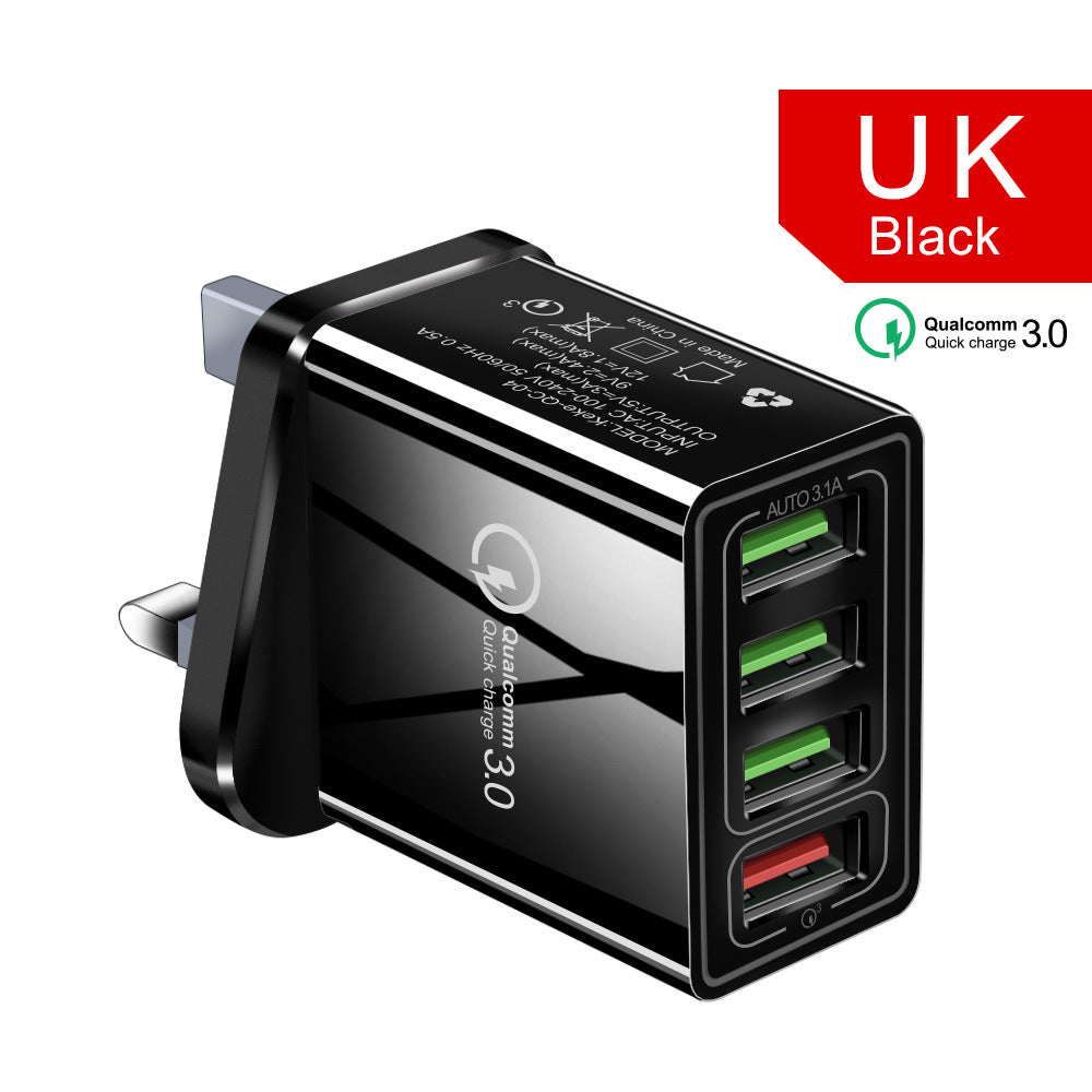 New travel 4 usb multi-port fast charger