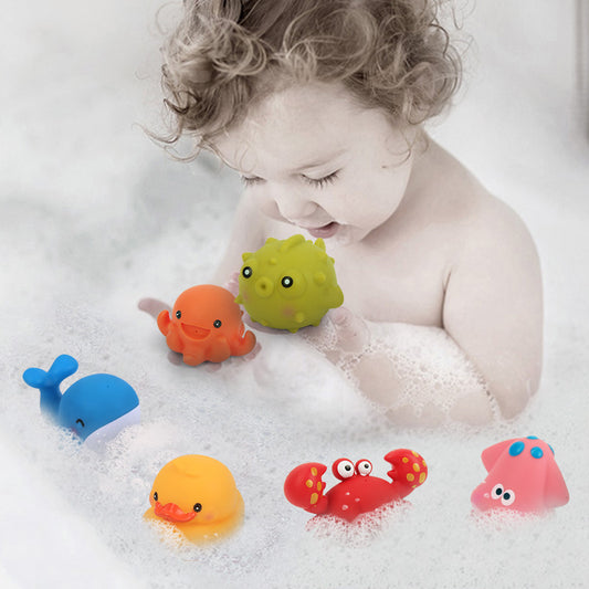 Baby bathing water soft animal doll cute animal pinch toy