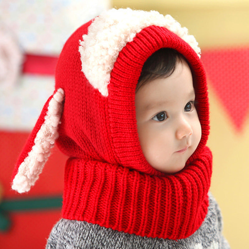 Korean baby kids woolen scarf hats