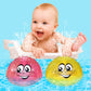 Infant children electric induction water spray ball light music toy