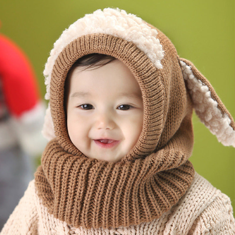 Korean baby kids woolen scarf hats