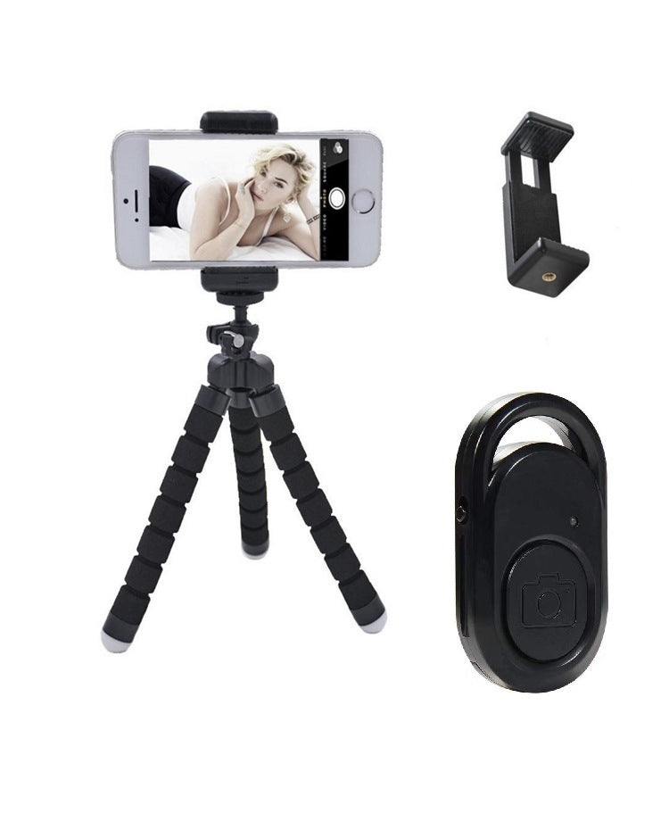 Universal mobile phone bluetooth tripod