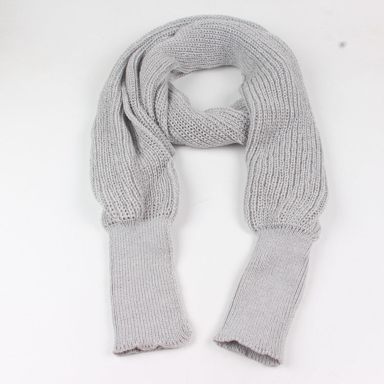 New Korean Women Men’ wool with sleeves knitted scarf