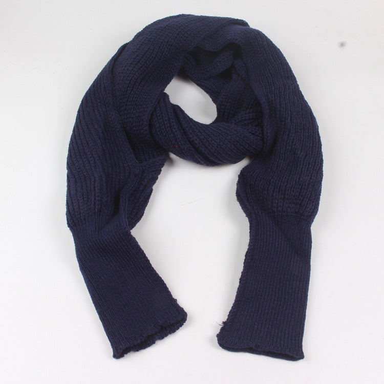 New Korean Women Men’ wool with sleeves knitted scarf