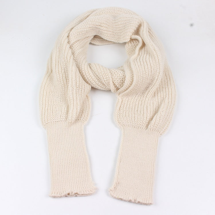 New Korean Women Men’ wool with sleeves knitted scarf