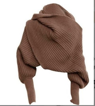 New Korean Women Men’ wool with sleeves knitted scarf