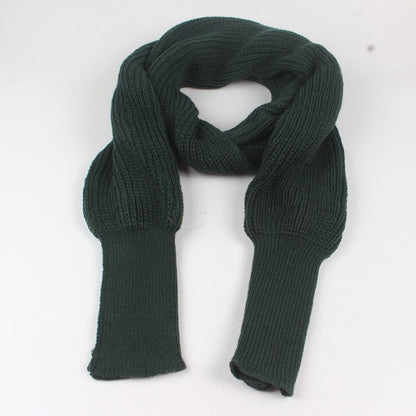 New Korean Women Men’ wool with sleeves knitted scarf