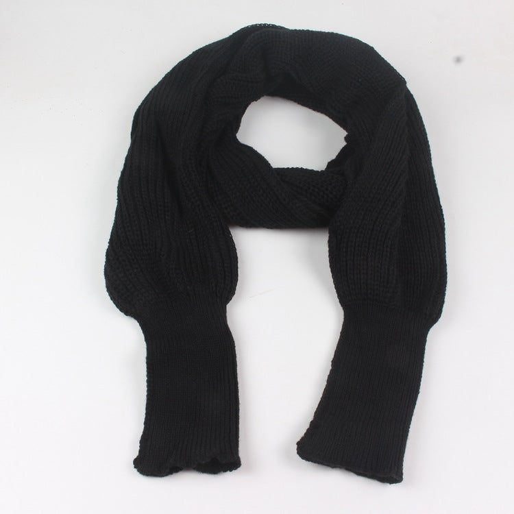 New Korean Women Men’ wool with sleeves knitted scarf