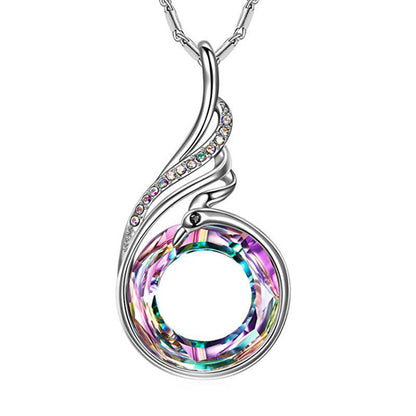 Explosion New Women Crystal Peacock Necklace - Watch & Jewelry