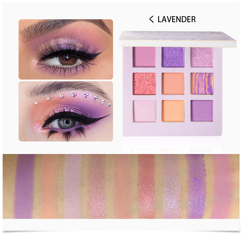 HANDAIYAN 9 Color Pearlescent Matte Eyeshadow Palette