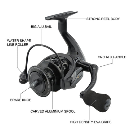 Honeycomb Hollow Cup Black Fishing Reel Travel Sports