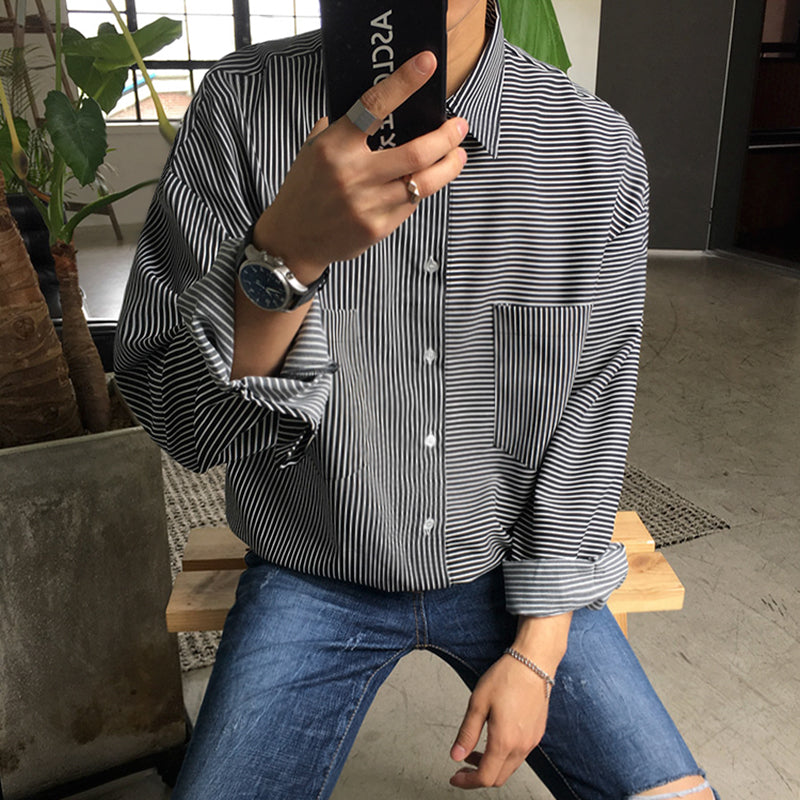 MRCYC Korean Men’s new casual striped shirt jacket