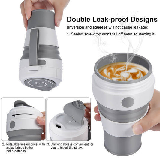 Organic silicon composite travel mug