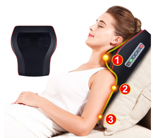 Cervical spine massage pillow hot compress massager