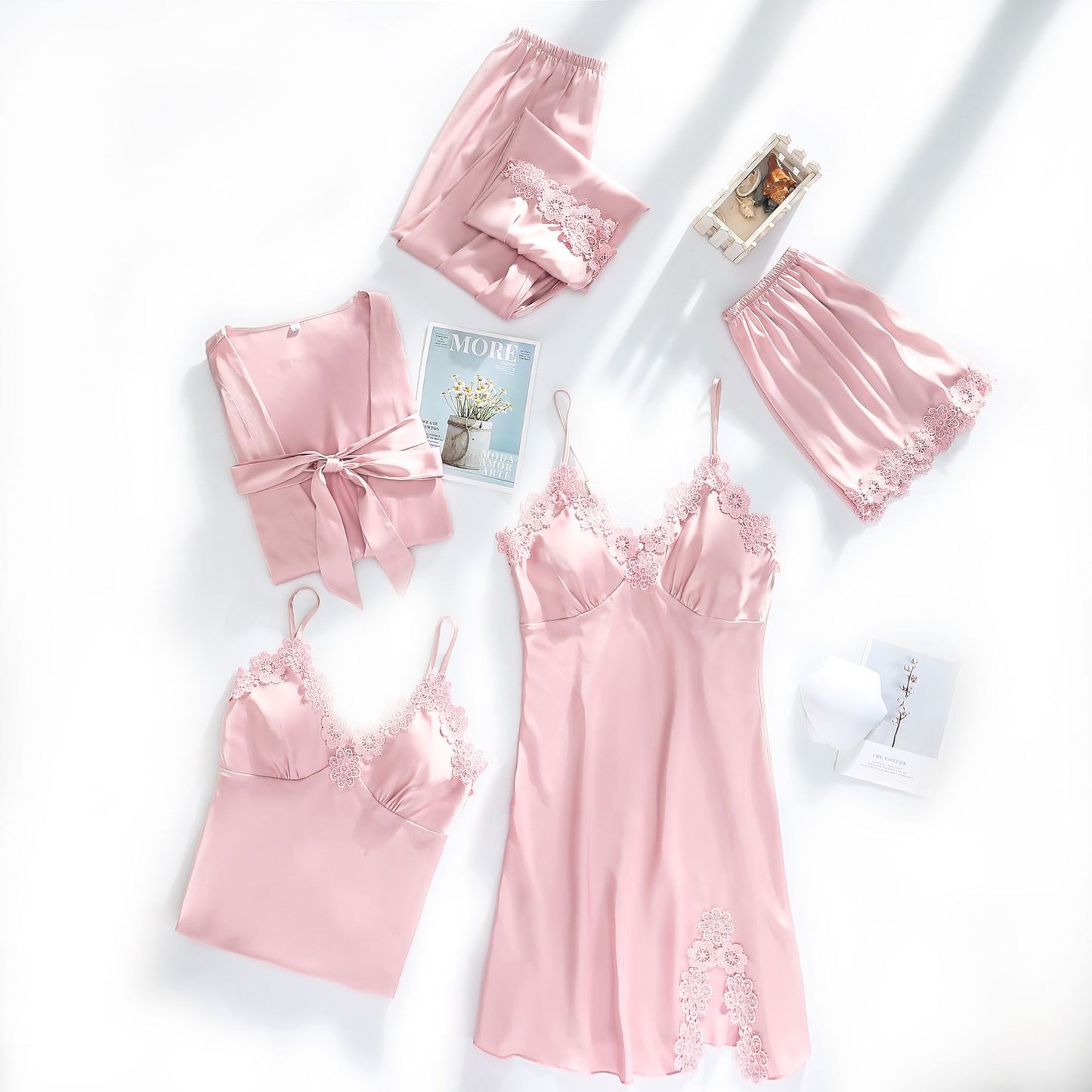 New women summer Ice silk pajamas