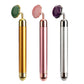 Electric Vibrating Natural Rose Quartz Roller Facial Massager