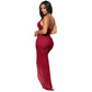 Women Irregular Backless Mesh Gauze