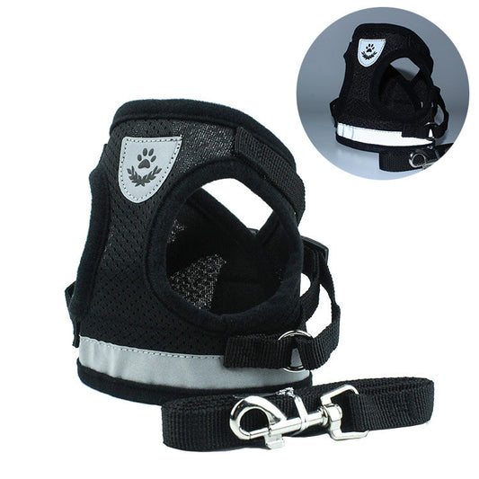 Pet chest harness vest-style dog leash