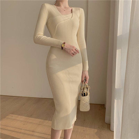 Women French style Knitted dress