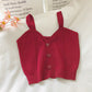 Women thin waist short suspenders vest