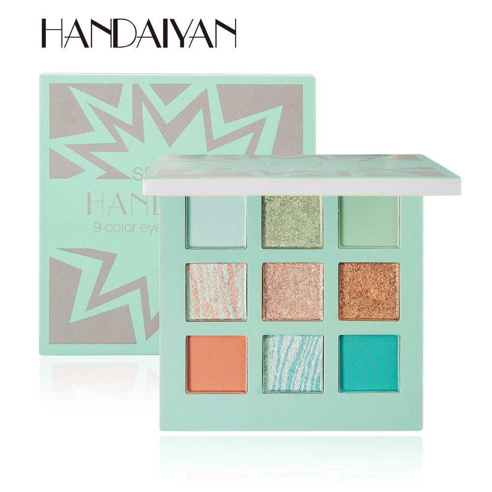 HANDAIYAN 9 Color Pearlescent Matte Eyeshadow Palette