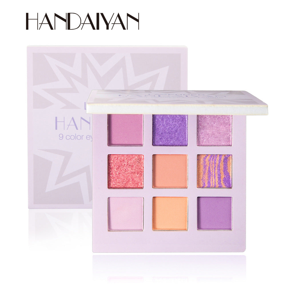 HANDAIYAN 9 Color Pearlescent Matte Eyeshadow Palette