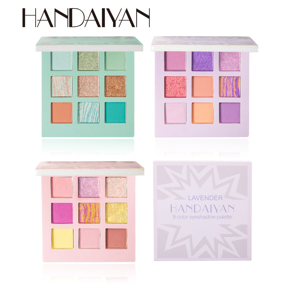 HANDAIYAN 9 Color Pearlescent Matte Eyeshadow Palette