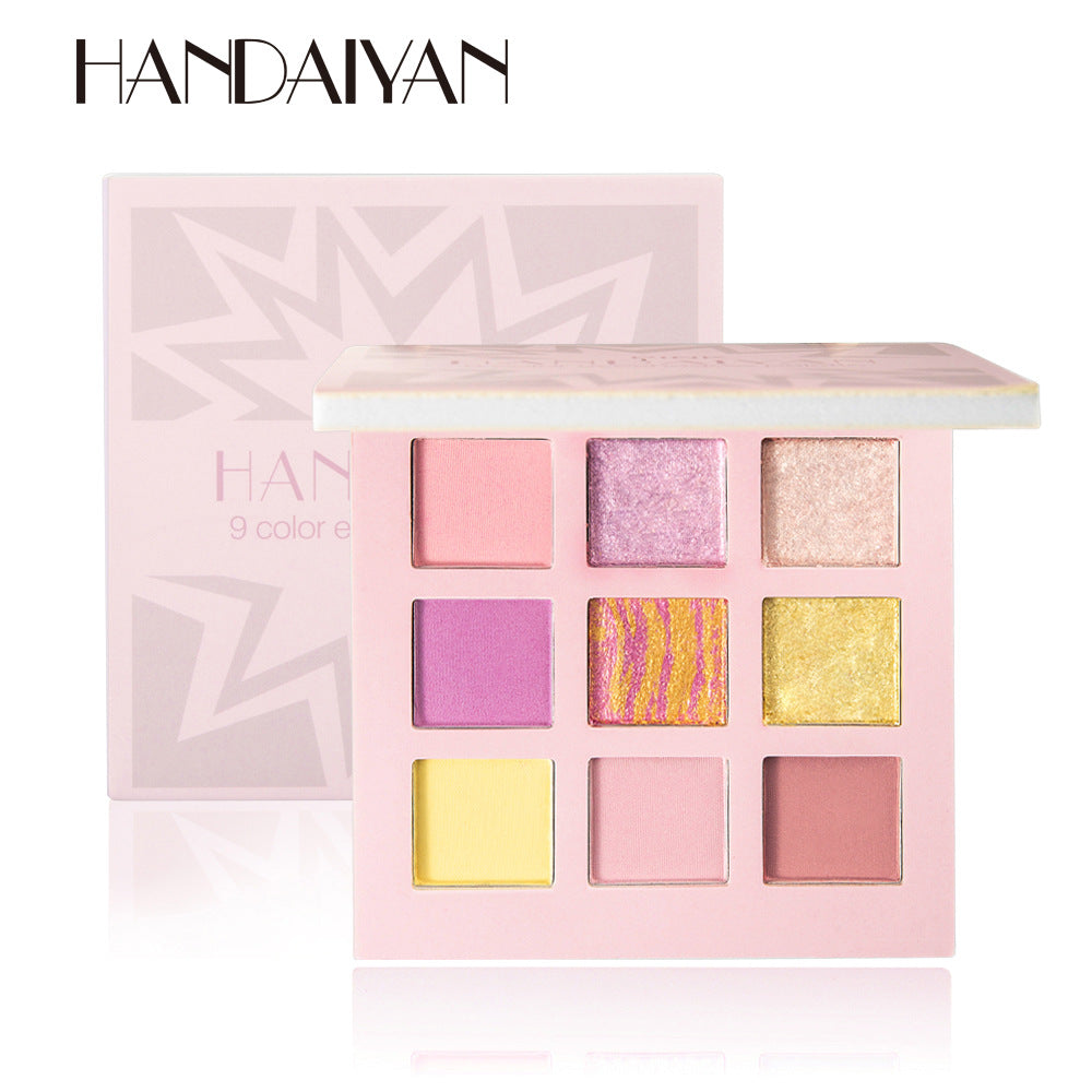 HANDAIYAN 9 Color Pearlescent Matte Eyeshadow Palette