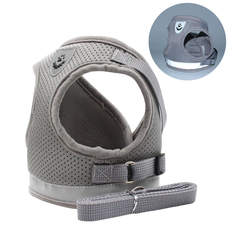 Pet chest harness vest-style reflective and breathable dog rope