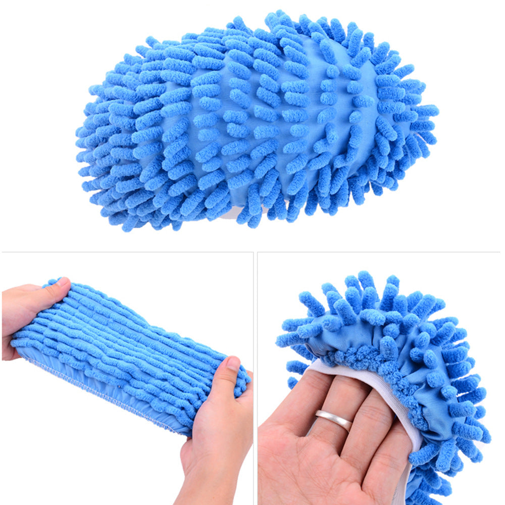 Chenille shoe cover floor cleaner