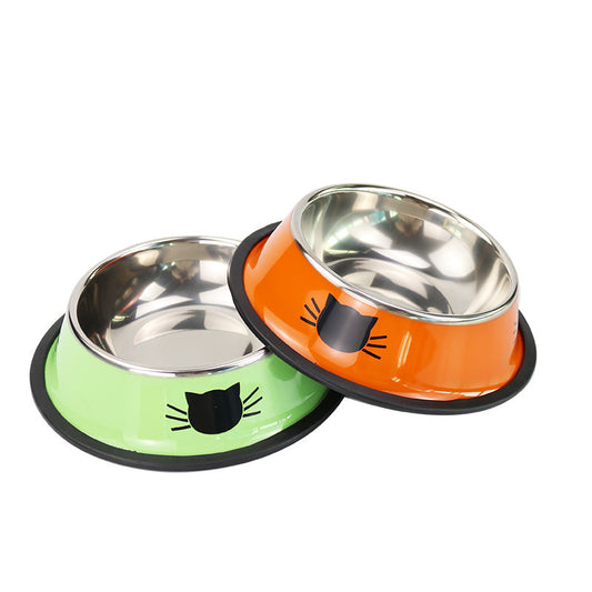 Hot-selling color stainless steel pet bowl