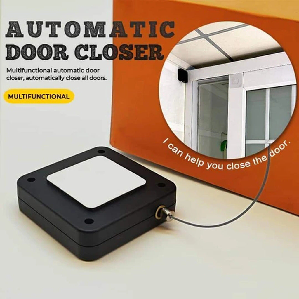 Anti-theft automatic buffer door closer