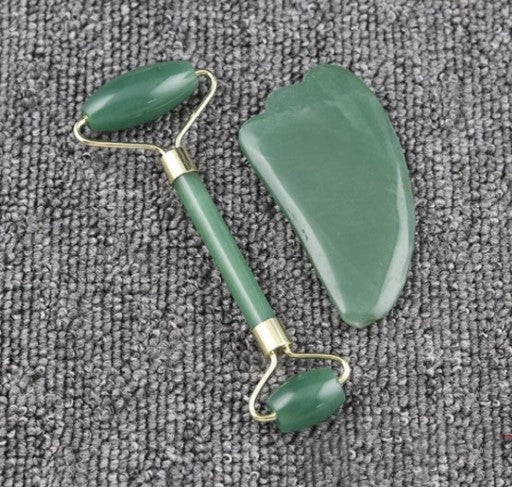 Natural powder crystal jade roller facial massager