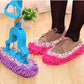 Chenille shoe cover floor cleaner