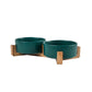 Cat dog ceramic wooden stand to protect the cervical spine high foot bowl
