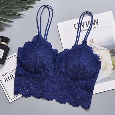 Women Push Up Wireless Lace Bra Top