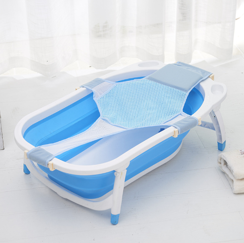 Baby shower cross bath net adjustable safety bath bed