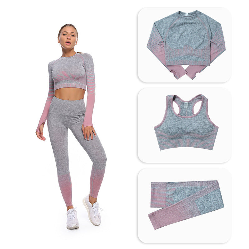 Women Seamless yoga sports and fitness clothing suit